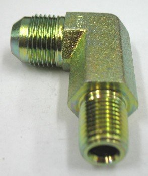 AF C5425-05-02 - 5/16 Male JIC (1/2''-20 Threads) x 1/8 Male Pipe (.405''-27 Threads) - 90° Long Elbow
