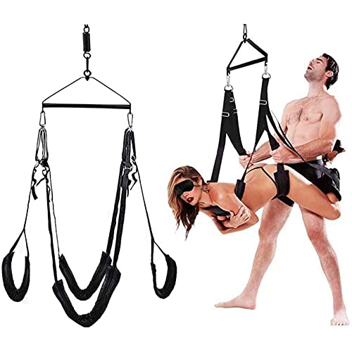 GHSJK Love Swing Sex Swing pour Couples pour Le Plafond ， Ensemble Complet de balançoires sexuelles BDSM SM Sex Toys pour Couples avec Coussins Extra Larges et Tous Les Accessoires