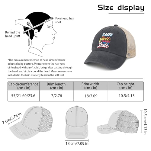 Raise Hell Praise Dale Gorra para Hombre Divertida miniatura 5