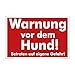 Produktbild Kleberio® Warn Schild - Warnung vor dem Hund! Betreten auf eigene Gefahr - 30 x 20 cm ohne Bohrlöcher