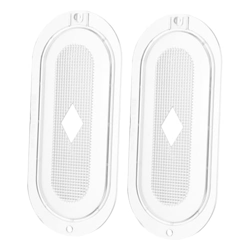 CLISPEED 2pcs Range Hood Light Covering Plates Oval Shape Lampshade for Ceiling Extractor Vent Cover