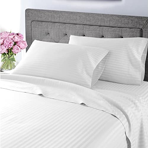 Neighbourhood Home 100% Giza Egyptian Queen Sheets Set - Soft Breathable Giza Sheet Set, 16' Extra...