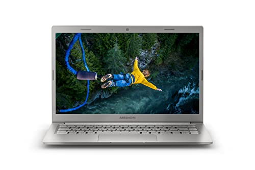 MEDION Notebook PC Portatile E4251, Schermo 14' FHD, 1.5 Kg, Intel Celeron N4020, RAM 4GB, 128GB SSD memoria flash, Scheda Grafica Intel UHD Graphics, Windows 10 Home Value in S-Mode, USB Type-C