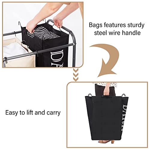 Storage Maniac Laundry Sorter, Laundry Divider With Side Pockets, Multi Laundry Separator Hamper With Removable Bags And Rolling Lockable Wheels, Laundry Organizer Hamper, 4 Section Multicolored #TOP3