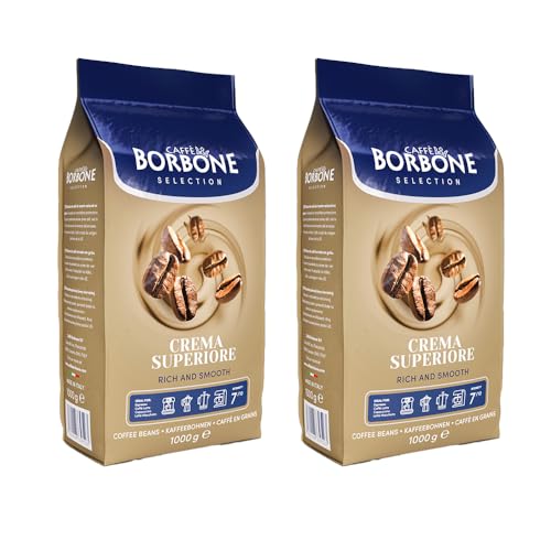 Image of Caffe Borbone Crema Superiore Whole Bean Coffee, Arabica and Robusta Blend, Medium Roast, 2.2 lb Bag (Pack of 2)