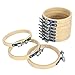 Produktbild lovingmona Stickrahmen Set 10 Stück 3 inch / 8cm Embroidery Hoops Runden Bambus Stickerei Ring für DIY Kunst Handwerk Handliches Nähen