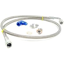 Turbo Oil Feed Line Banjo Bolts Kit 4AN Braided For VW Jetta Golf Mk4 Mk5 1.9 TDI Diesel BEW BRM BHW 1998-2007