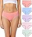 wirarpa Bragas Mujer Cintura Midi Algodón Braguitas Multicolore 5 Pack Talla 3XL