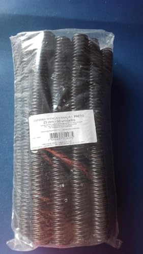 Espiral Para Encadernação 23mm, Plastyline, Preto, Para 140 Folhas, Pacote Com 60