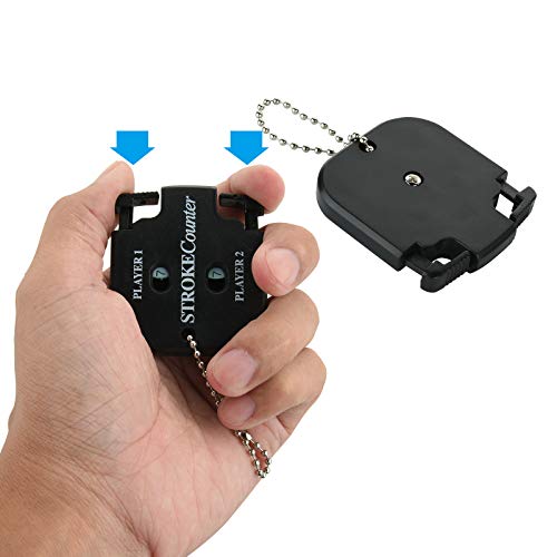 YZWDTGS Pack of 2 Mini Golf Score Shot Stroke Counter Clicker Keychain for Golf Game Scorekeeper Outdoor Sport Scoreboard (2)