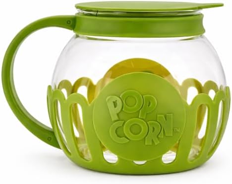 Ecolution Micro-Pop Microwave Popcorn Popper 1.5 QT - Temperature...