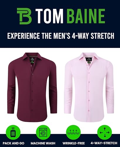 Men's Performance Stretch Long Sleeve Basic Button Down4