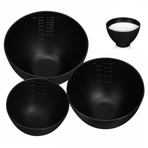 CLISPEED 3pcs Silicone Mixing Bowl for Facial Masks Soft Easy to Use for Skincare Hair Dye and Household Storage Versatile for All Your Mixing Needs