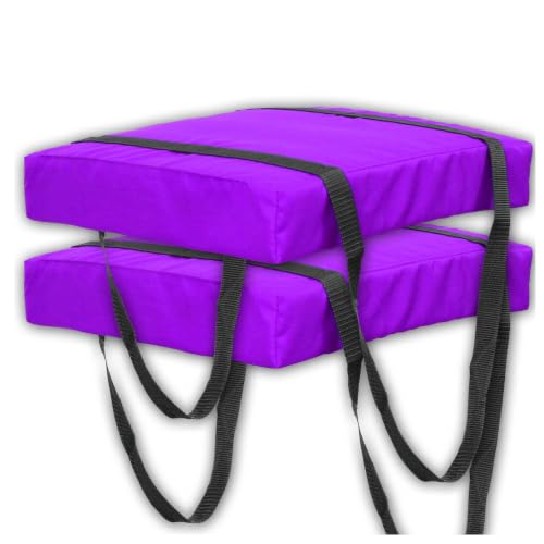 Bradley 2 Pack Type IV Boat Cushion USCG Approved Throwable Flotation Device; Coast Guard Approved Throw Preserver with Foam Cushion; throwable Boat Safety Device Purple