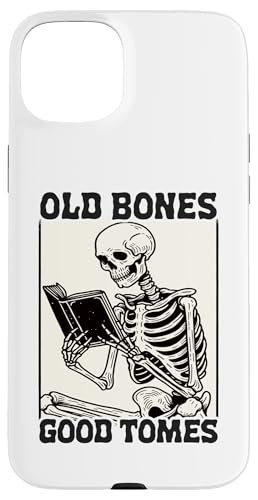 Old Bones Good Tomes Book Lover Bookworm �X�P���g���u�b�N �X�}�z�P�[�X iPhone 15 Plus �p