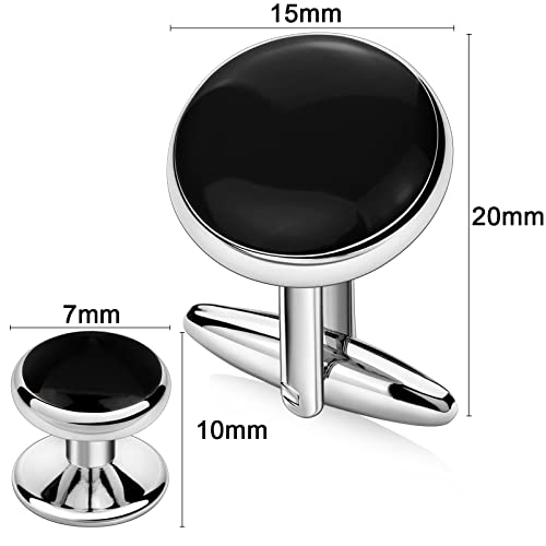 Cufflinks And Tuxedo Studs For Men,Suitable For Dress Shirt Suit Jacket Vest Bow Tie Fashion Accessories, Gift For Men Or Dad, Formal Business Wedding Anniversary Jewelry For Men #TOP3