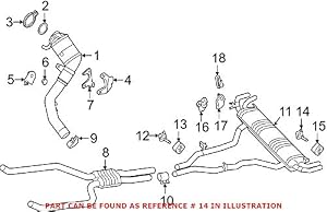 Genuine OEM Rear Driver Left Exhaust Muffler Bracket System Hanger M Sport For BMW G05 G07 X5 X7 2019-2020 Turbo Twin Turbo