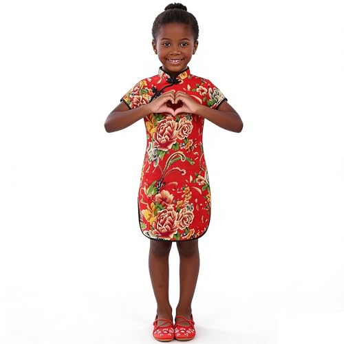 Vestido bebé niña Qipao año nuevo vintage chino miniatura 5