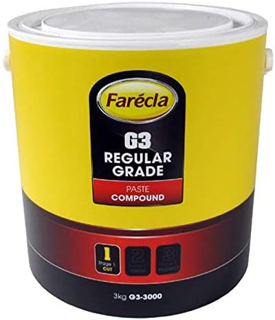 Farecla G3 Rubbing Compound Regular Cutting Paste 3kg 3000g Tub Car Polishing Scratch Swirl Remover Colour Restorer Permanent Finish - Contains no fillers so scratch marks will not reappear