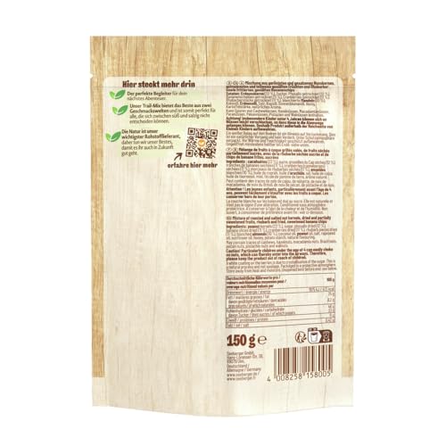 Seeberger Trail-Mix 5er Pack: Nuss-Frucht-Mischung aus gerösteten & gesalzenen Erdnüssen und Mandeln - kombiniert mit süßen Trockenfrüchten - salzig-fruchtiger Geschmack (5 x 150 g)