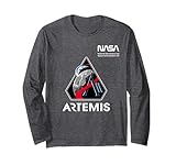 NASA Artemis II Mission Patch Worm Logo Long Sleeve T-Shirt