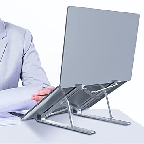 Soporte para computadora portátil contra dolor cervical de aluminio ajustable oficina 4