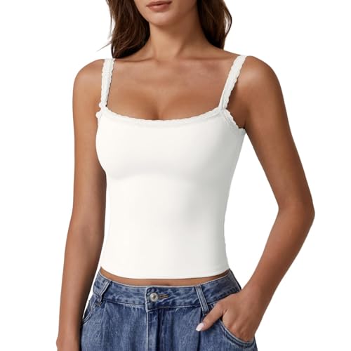 Camiseta de tirantes delgados para mujer, cuello cuadrado, ombliguera para mujer, camisetas de verano para adolescentes y niñas, tallas grandes, blusas básicas, talla 20, chalecos blancos, ropa básica