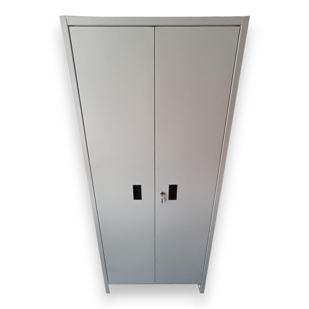 Armadio portascope da Interno in Metallo con Serratura - 60x40xH180 cm