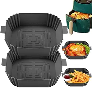 Air Fryer Liners Silicone Air Fryer Liner Reusable,2pcs Air Fryer Silicone Liners Accessories Reusable Ai