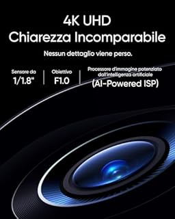 eufy Security S3 Pro(eufyCam 3 Pro), 4K telecamera wifi esterno senza fili pannello solare Visione Notturna a Colori, Riconoscimento Facciale AI, Archiviazione Locale Espandibile,Nessun Canone Mensile