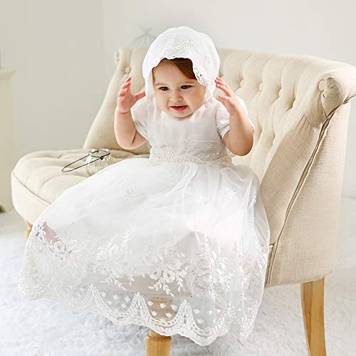 Xangirl Baby Girl Dress Formal Flower Toddler Baptism Christening Tutu Dress For Party Wedding Birthday 0-24 Months #TOP1