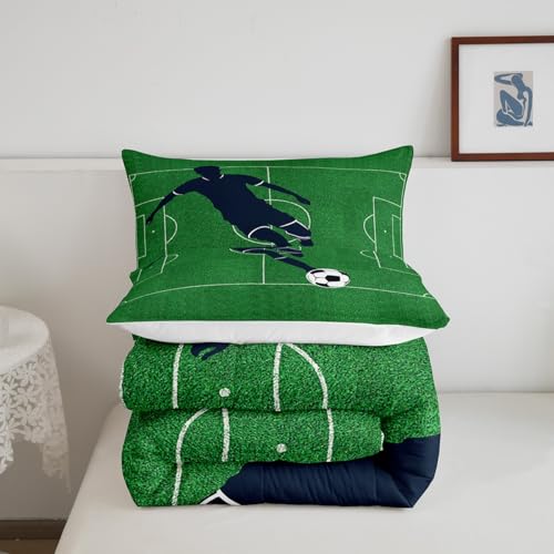 Image of Feelyou Football Comforter Set Full Size 3Pcs for Kids Boys Girls Teens