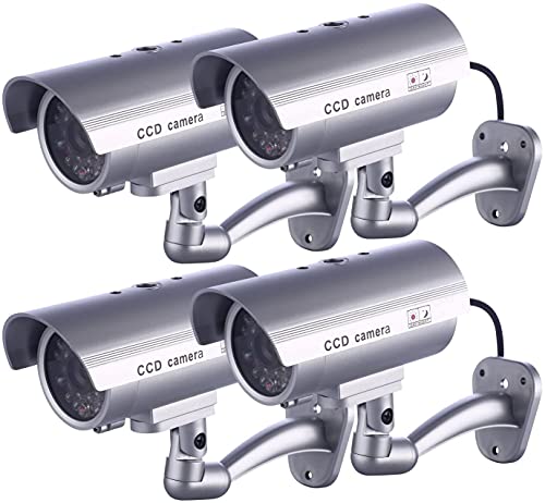 AntDau71 - Quatre caméras de sécurité factice CCTV LED étanche Cover