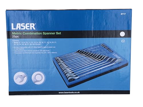 Laser 8717 Metric Combination Spanner Set 25pc, Multi - Image 3