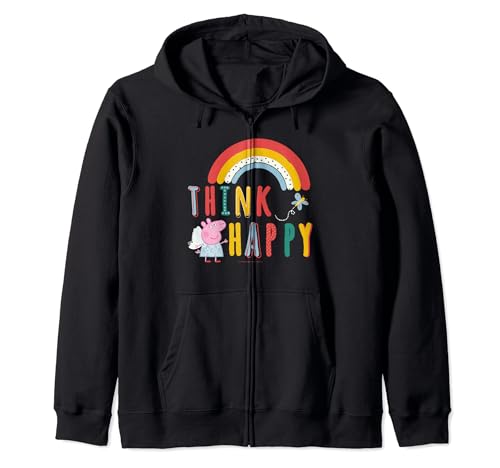 Sweat zippé Peppa Pig mignon cadeau d'anniversaire arc-en-ciel enfant