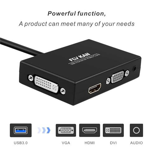 Fly Kan KF083US Usb 3.0 To Hdmi-Dvi-Vga Video Graphics Card Adapter thumb #6