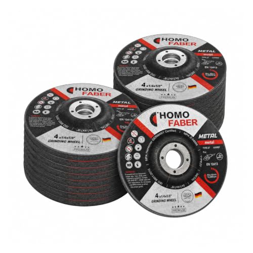 HOMO FABER 25 Pack Grinding Wheels 4 Inch, Angle Grinder Disc