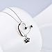 DAOCHONG Sterling Silver Forever Love Animal Heart Pendant Snowflake Necklace for Women Wife Daughter Loved One Graduation Gift, 18-24 Inches (Dog puppy paw)