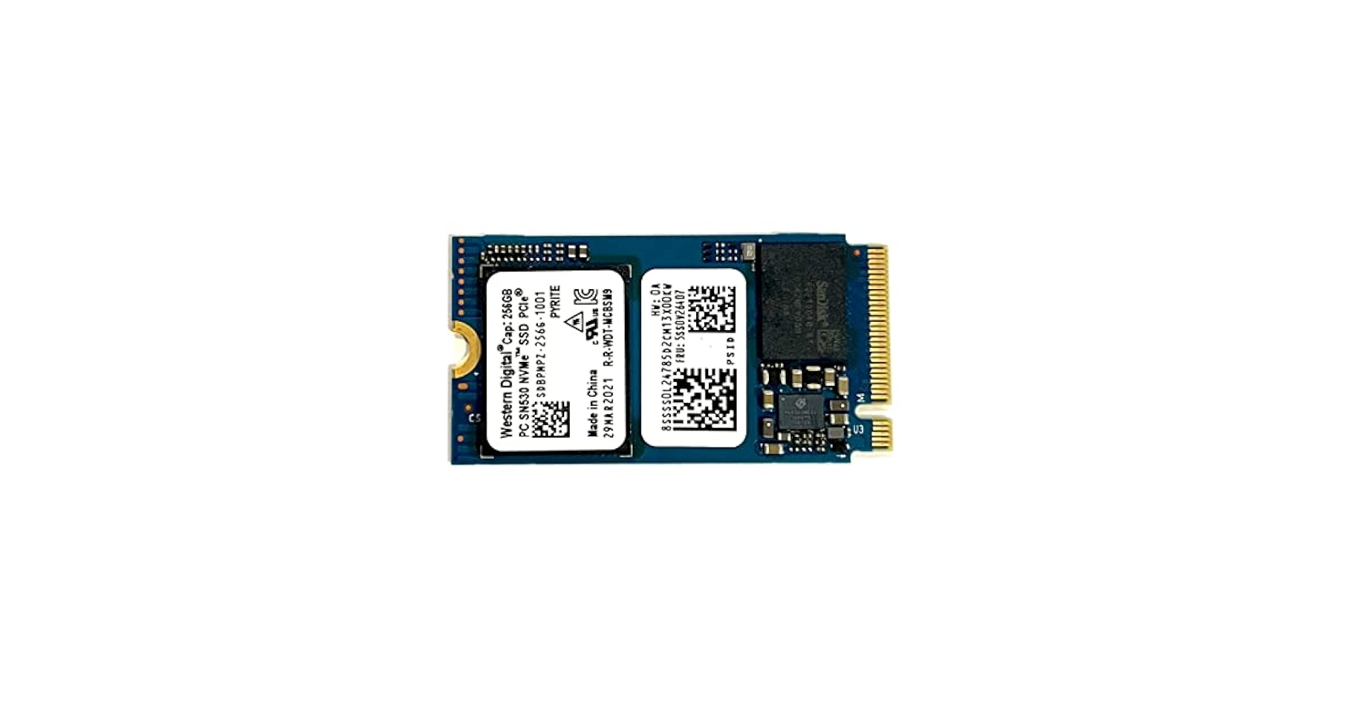 内蔵型SSD Western Digital PC SN530 256GB M.2 SSD Genuine Western Digital HP 256GB SN530 NVME M.2 2280 SSD