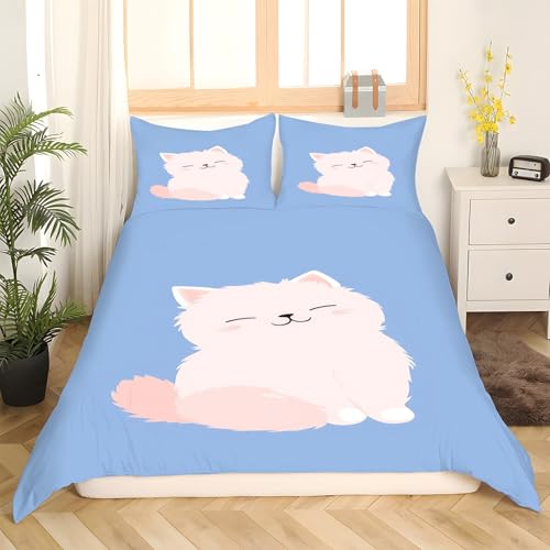 Housse de couette 160x200 chat à fermeture éclair anti-glisse - 3