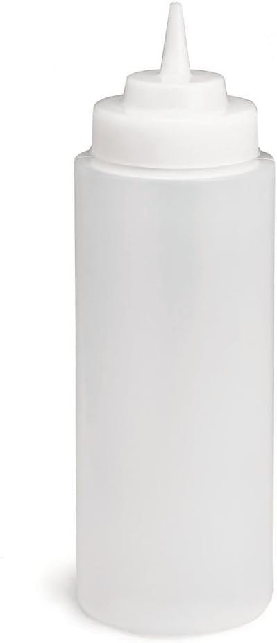 Tablecraft 3263C WideMouth 32 Ounce Squeeze Bottle - Dozen, Natural