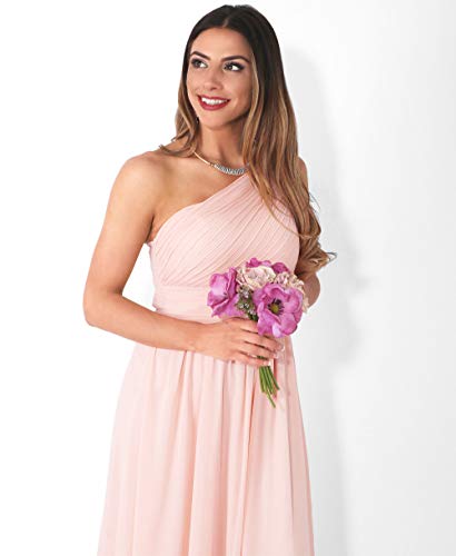 Ballkleid KRISP Schulterfreies Chiffonkleid in Rosa, Größe XXL