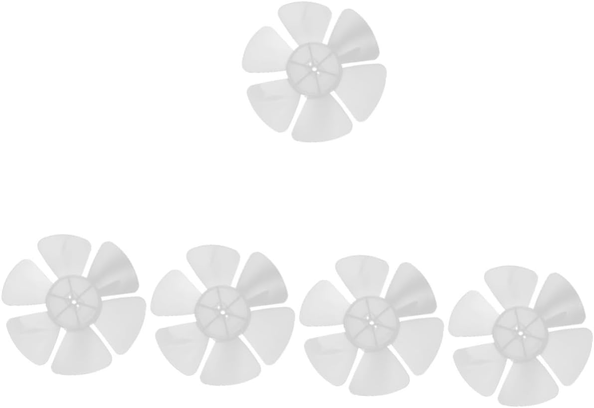 Garneck 5pcs Plastic Fan Replacement for Table Fans Transparent Six- Design Easy Installation Plastic Material Compatible