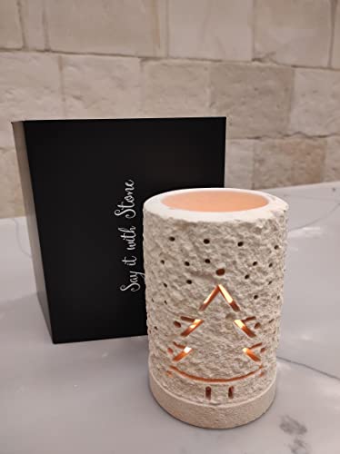 Christmas Tree & Guiding Star Candle Holder&Led Lantern 2 In 1 Handmade In Italy - Incl Gift Box, Candle, Led Light With Batteries&Blank Message Card - Festive Decor Keepsake Decoration Ornament #TOP1