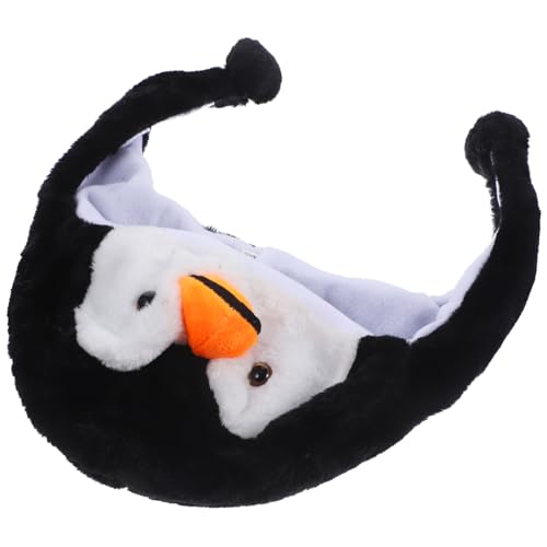 Adorable Penguin Animal Hat Plush Ski Style for Adults Boys and Girls Cartoon Earflap Hood Warm Neck Face Ears Accessory Multi