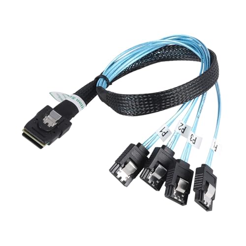 Splitter Cables SFF-8087 36-Pines a 4 SATA 7-Pines 0.7m