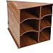 Cabilock Wood Desktop File Box Multi-Purpose Storage Organizer Mail Sorter Office Table Accessory