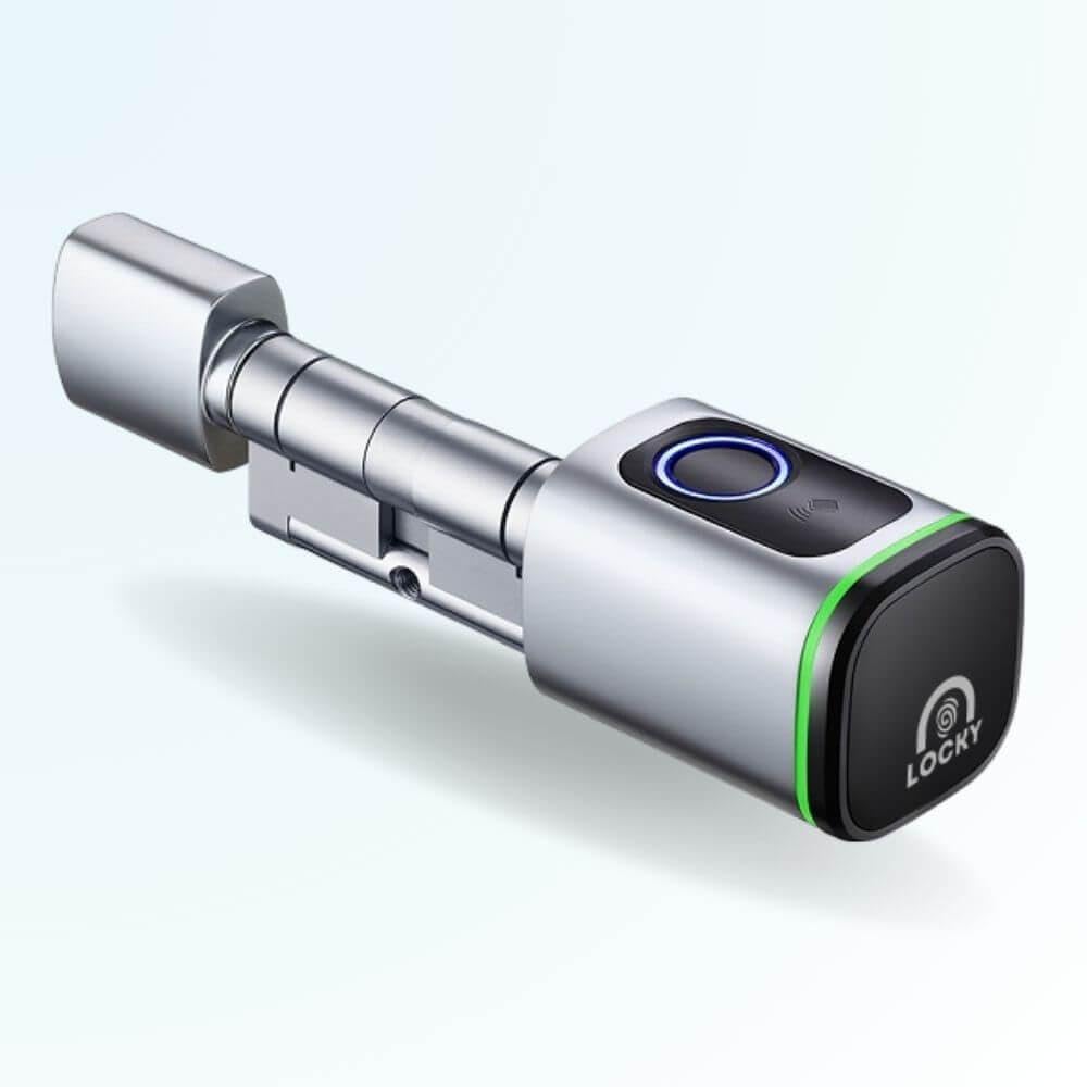 LOCKY-10 BIO Cylindre électronique de serrure connecté à Empreinte digitale et Badge, App, Bluetooth