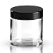 Produktbild 5 x Glastiegel Klarglas 120ml / Salbentiegel / Cremetiegel inkl. Schraubverschluss Bakelit schwarz 58mm/R3