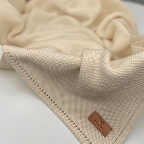 DIKOS Babydecke aus 100% Bio-Baumwolle (75 x 100 cm, naturbeige) – Bild 6